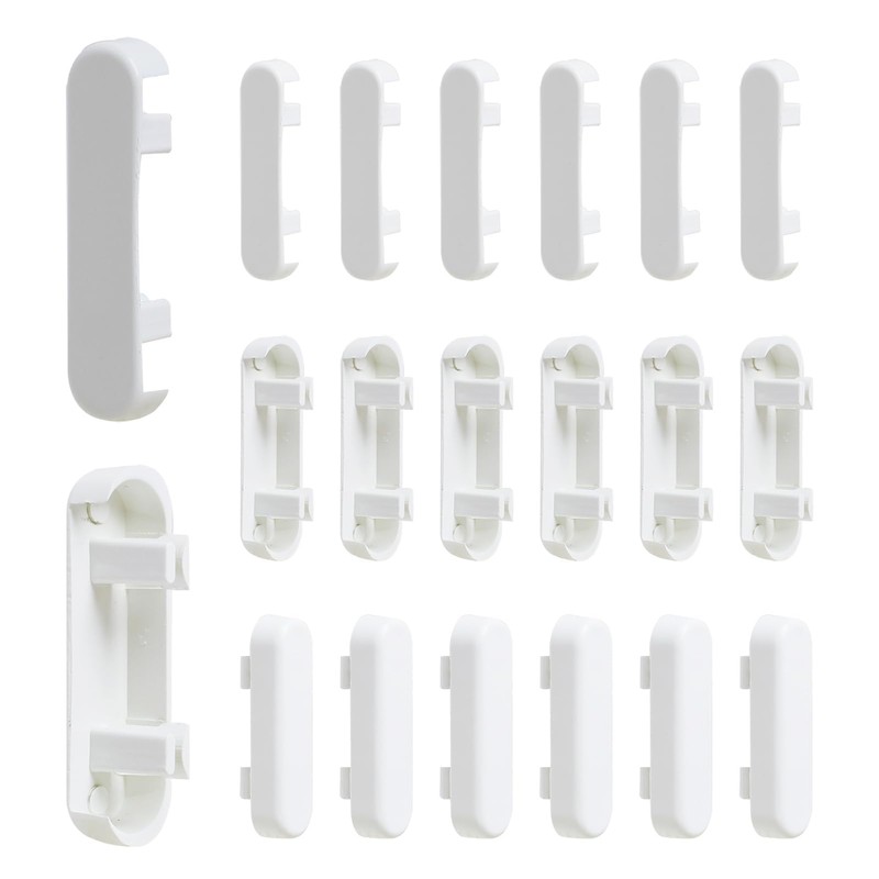 20 Pcs Window Drainage Cover Caps White Weep Hole Covers