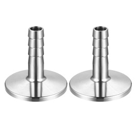 sourcing map 2pcs Stainless Steel 304 KF25 Flange to 10mm Rubber Hose Barb Adapter for Vacuum