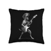 German Shorthaired Pointer Playing Guitar Rock Music Dog Throw Pillow