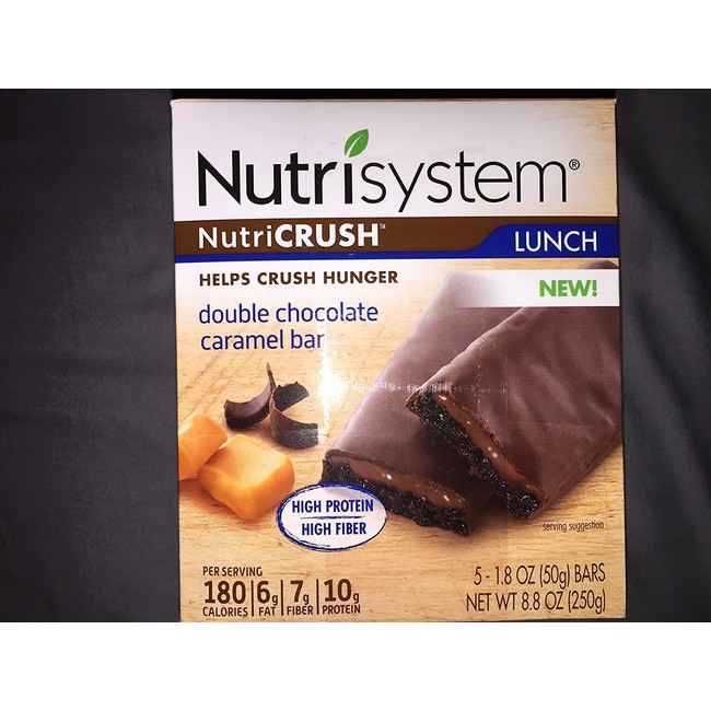 Nutrisystem Double Chocolate Caramel Bars 1 Box (5 Bars)