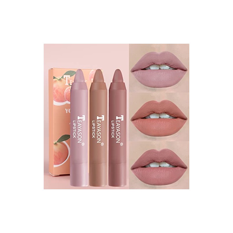 SOMGKINE 3 pcs Lip Liner and Lipstick Makeup Set (01)