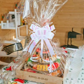 Pull Bows for Gift Wrapping, Large Iridescent White Gift Bow for Presents Package, Gift Baskets, Christmas, Wedding, and Party Decor (6 inches, 10 PCS)