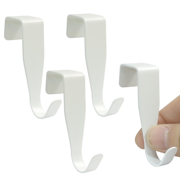 Kyuionty 4 Pcs Over The Cabenit Drawer Door Hooks J-Shape