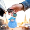 12 Pcs Sleeping Baby Pendant Key Ring Plush Fluffy Cute