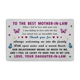 EE&YU Mother in Law Card from Daughter in Law - Mother in Law Birthday Gifts, Future Mother of the Groom Present, Mother in Law Valentines Day Card