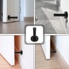 Door Stoppers, 2 Pcs 75mm Matt Black Mounted Doorstop with