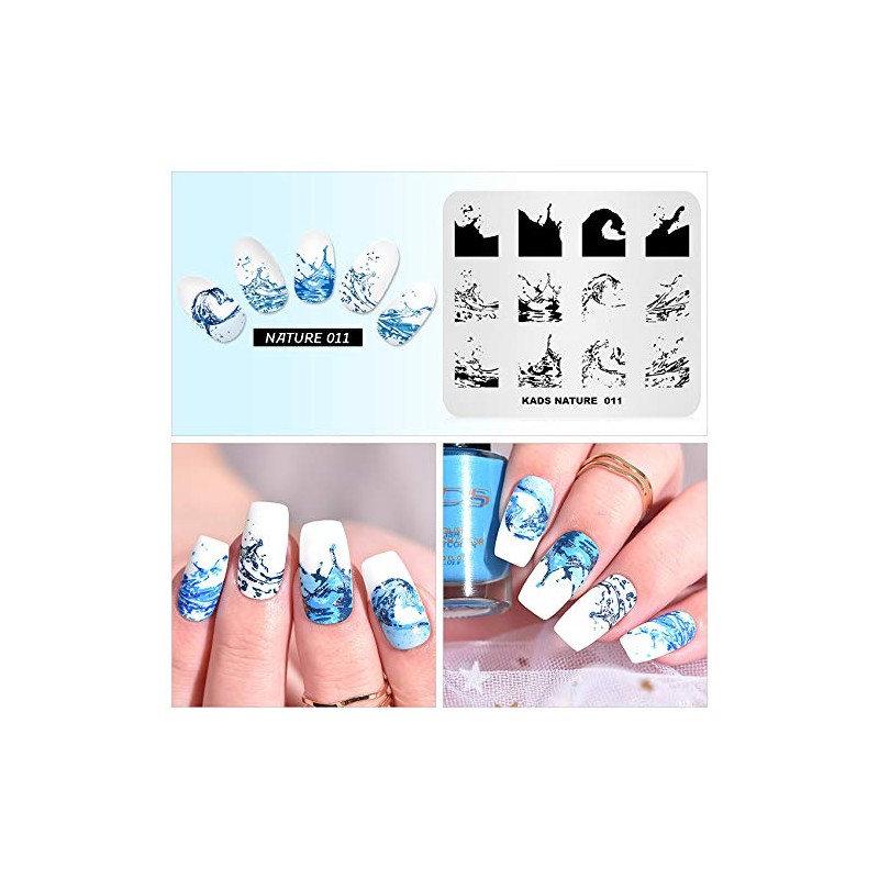 KADS Nail Stamp Nail Stamping Plate Natural Nail Stencil Nail