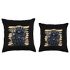 Nad-Cat Funny Black Cat Gang Gangster Style Throw Pillow, 18x18,
