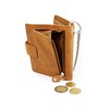 EUROROUTIER ® Biker Wallet Motorcyclist Genuine Leather Brown with Chain,