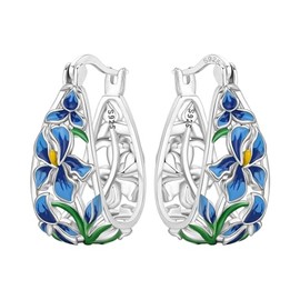 Aros plata 925 florales