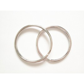 Patty Both 50 Pcs - 38mm 1.5" Round Edged Split Key Chain Ring Connector Keychain Keyring