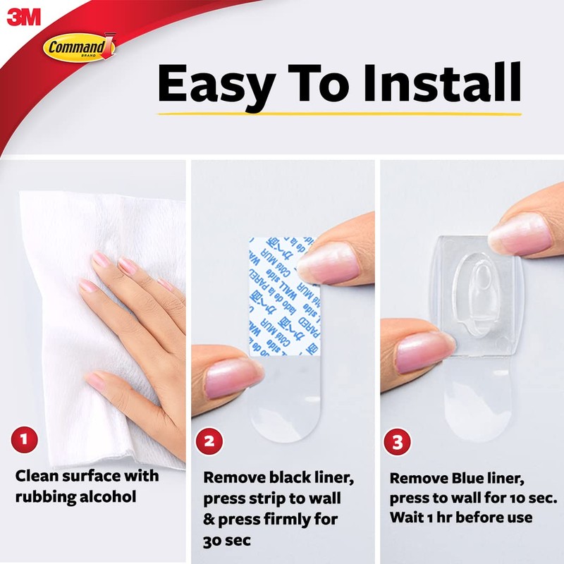 Command Decorating Hooks - Mini - Transparent - Multi pack