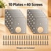 Cabinet Hinge Repair Plate Kit – 10 Set Stainless Steel