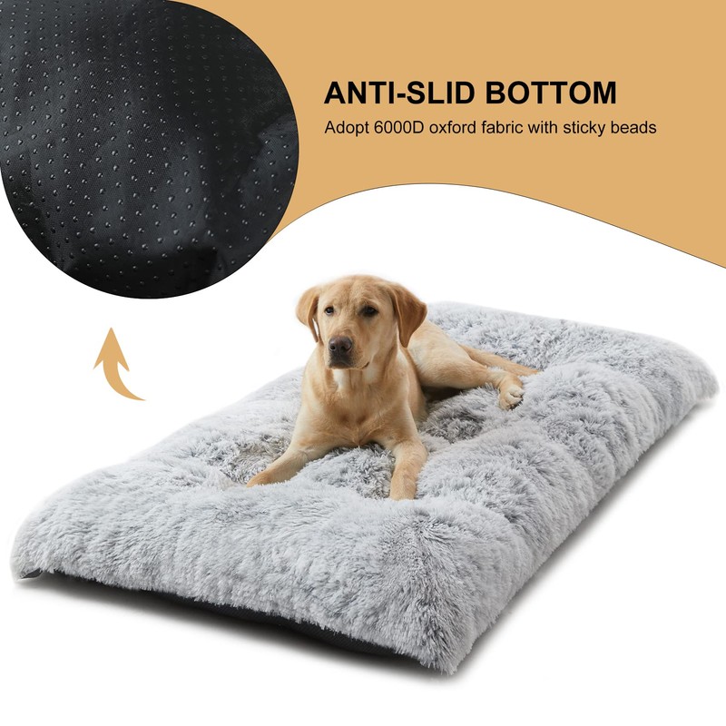 BFPETHOME Dog Beds for Large Dogs, Plush Dog Crate Bed