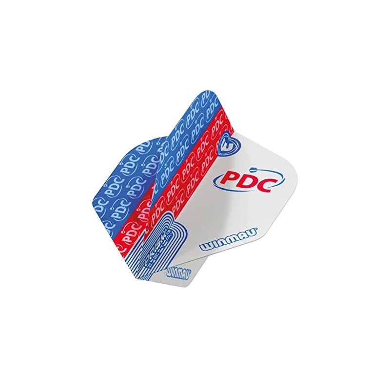 WINMAU Prism Zeta PDC Red, Blue and White Dart Flights