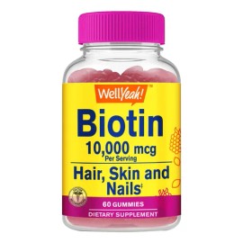 Wellyeah Gomitas Biotina 10000 Mcg Para Cabello Piel Uñas                                                                                             