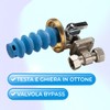 WK Rotating Polyphosphate Dispenser with Bypass, Connections 1/2 Inch, Transparent