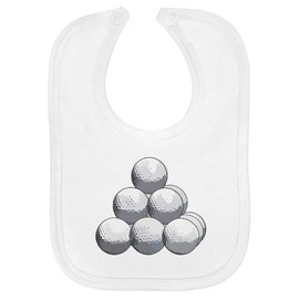 Azeeda 'Golf Ball Pile' Soft Cotton Baby Bib (BI00059503)