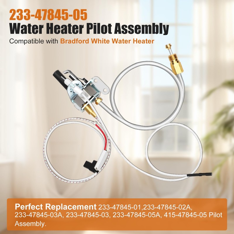 233-47845-05 Water Heater Pilot Assembly Compatible with Bradford White Water