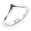 Metal Factory Sz 11 Sterling Silver 925 Chevron Stackable Ring