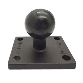 zkm Aluminium Square Mount Base mit Kugelkopf für Ram Mount für Garmin Zumo/Tomtom Black