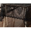 Warm Home Designs 60 x 84 Lace Tablecloth. Black Rectangle