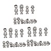 iplusmile 30pcs Reflective Car Stickers Funny Family Members Decals for