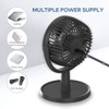 Mini Desk Fan, USB Powered Desktop Fan with 4 Speeds,
