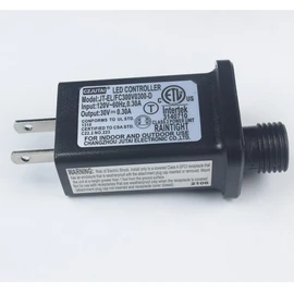 30V LED Controller with 8 Modes, JT-EL/FC300V0300-D Class 2 Power Supply Multifunctional Transformer, Low Voltage Transformer US Plug for LED Light (30v 0.3a)