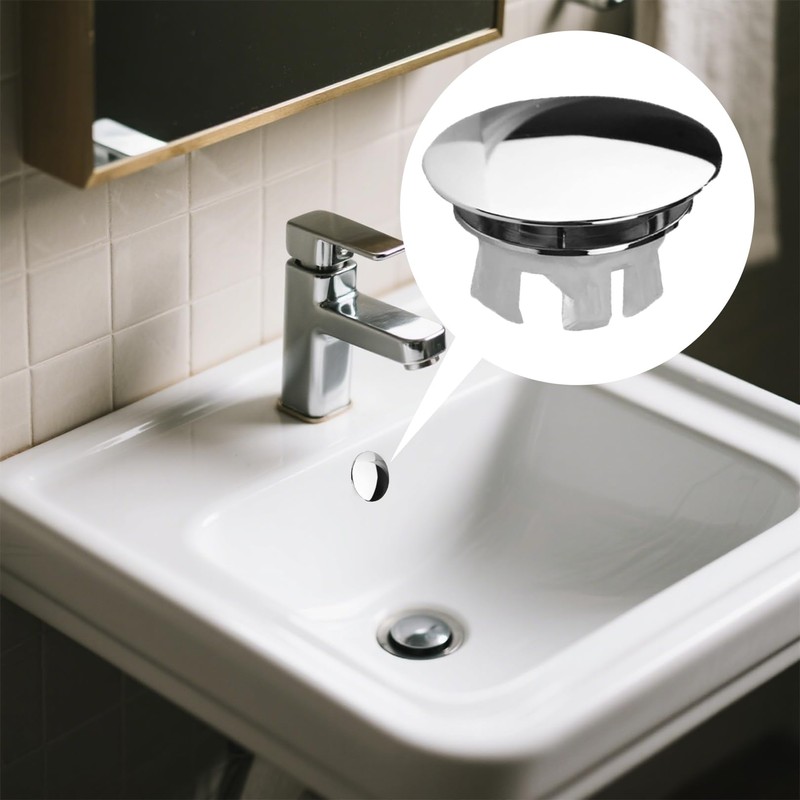 Pack of 2 Sink Overflow Covers, Siphon Cover for Sink
