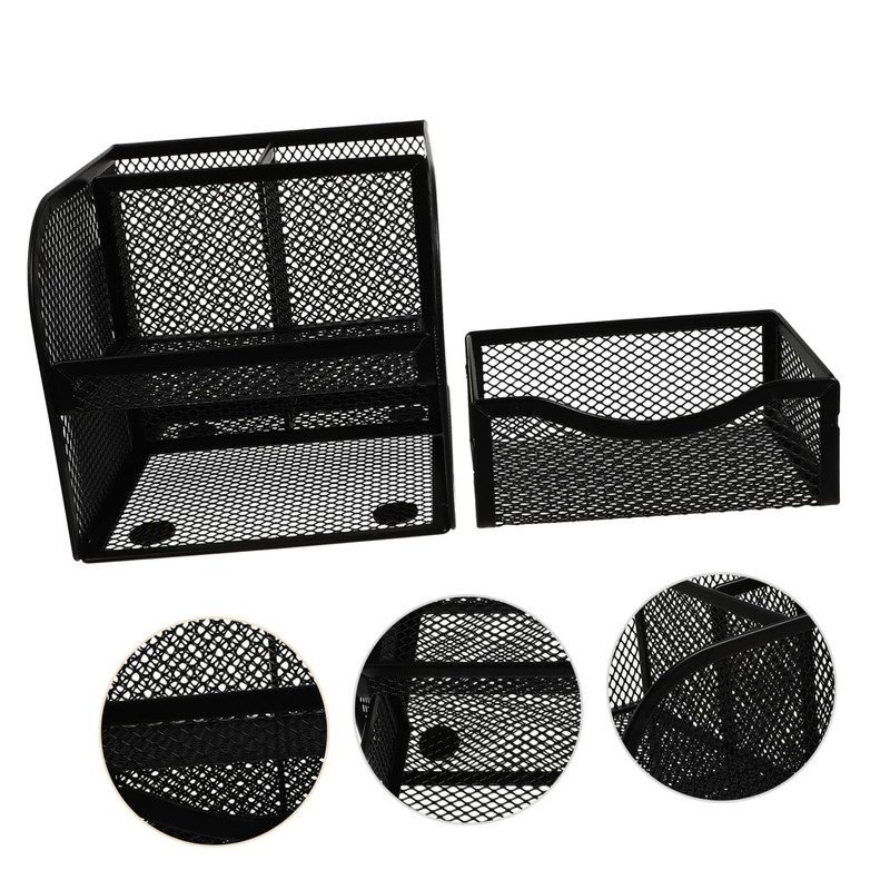 Operitacx Mesh Pencil Holder with Drawer Multi Functional Desk Organizer