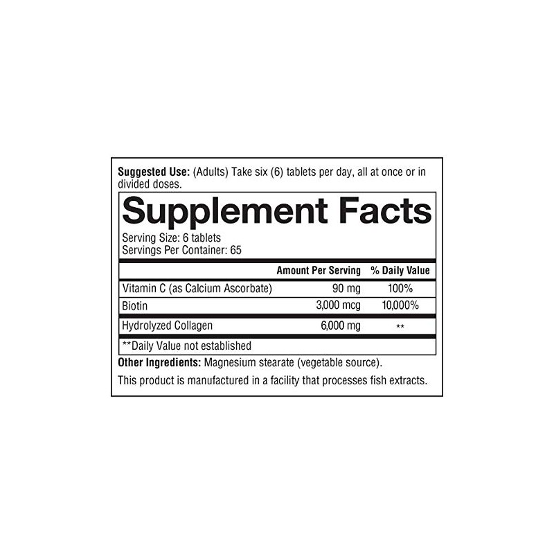 Youtheory Collagen Plus Biotin, 390 Tablets (4 Pack)