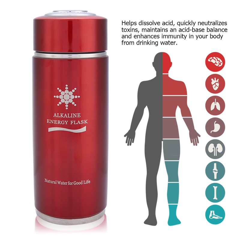 Stainless Alkaline Water Bottle Portable Nano Balance Bio Energy Lonizer