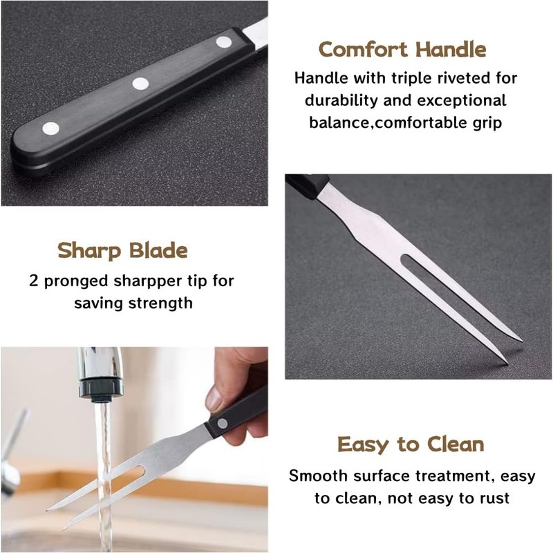 2 Pieces Carving Forks, Stainless Steel Carving Fork Barbecue Fork