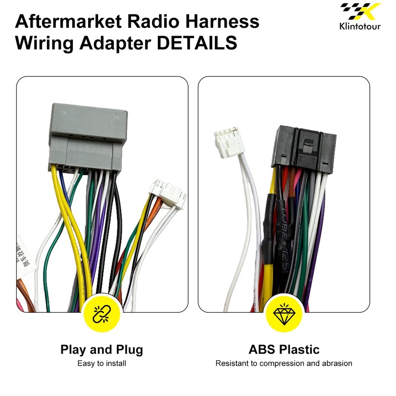 Aftermarket Radio Wiring Adapter Compatible with Chrysler 2001-2007/Dodge 2002-2007/Jeep 2003-2009,