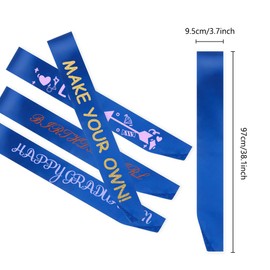 12 Pcs Sash Blank Satin Sash Party Favors Plain Sash Dark Blue Sash Bride to Be Sash Sashes for Birthday, Wedding, Graduation, DIY, Beauty Pageant, Hen Party, Homecoming, Make Your Own Sash