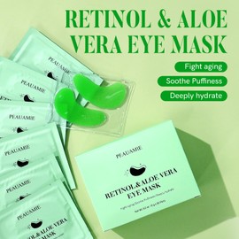 PEAUAMIE PEAUAMIE Under Eye Patches with Retinol and Aloe Vera Eye Mask for Dark Circles and Puffiness, Face Mask Skin Care Products 30 Pairs