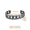 HZMAN Cuban Link Chain Cuff Bracelets for Men Adjustable Retro