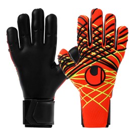 uhlsport Game Soccer GK Keeper Gloves Fire Edition Absolute Grip Half Negative Fit 101135601 20 7