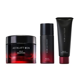 ASTALIFT Men 【Approx. 2-Week Mini Set Included】 Jelly Aqualista (Jelly-like Advanced Beauty Serum) Approx. 2-Month Supply (60g) + Toner Mini Approx. 14-Day Supply (30mL) + Cleanser Mini Approx. 14-Day