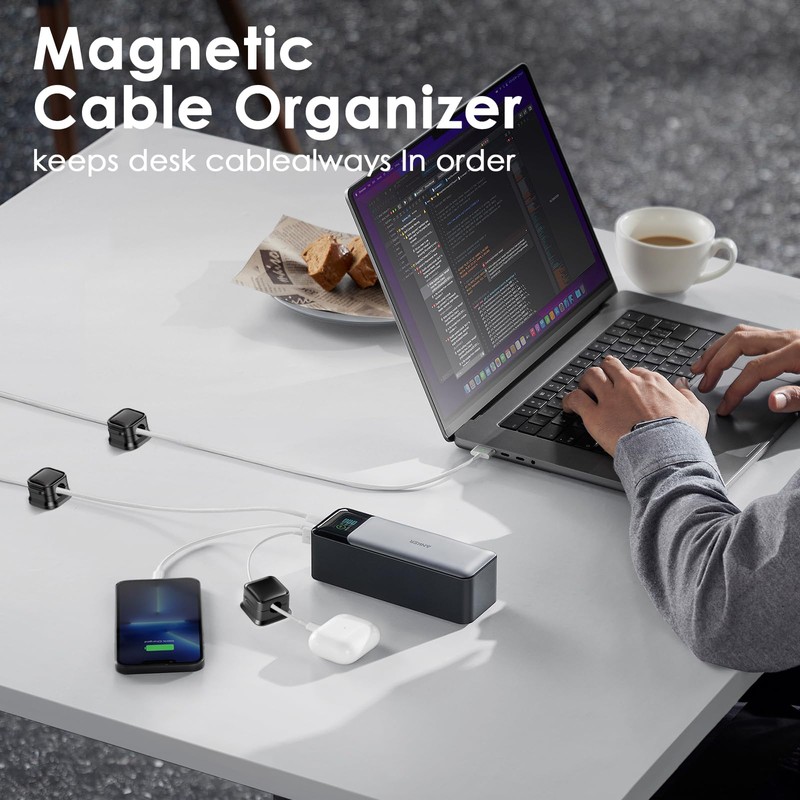 Cable Holder Cable Clips Adjustable Cable Organiser Magnetic Cable Clip