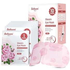 BeHoomi BeHoomi Steam Eye Mask, Heated Eye Mask Warm Compress for Eyes, Disposable Self Heating Moist Heat Eye Masks, Sleep Mask for for Home Office Travel, Stocking Stuffers (Rose, 10 Packs)