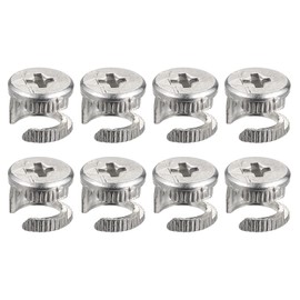 HARFINGTON Cam Lock Nut for Furniture, 8pcs 11.65x9.8mm Joint Connector Locking Nuts Furniture Connecting Cam Fittings