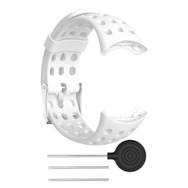 Silicone Rubber Men Smartwatch Wrist Band Bracelet for Suunto M1 M2 M4 M5 (White)