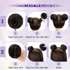 Space Buns Hair Piece 2PCS Mini Clip in Hair Bun