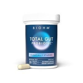 BIOHM Total Probiotic, 30 Billion CFU Daily Probiotics for Women & Men (30 Count) Helps Reduce Occasional Gas & Bloating, Supports Digestion & Total Gut Health, Non-GMO, Vegan