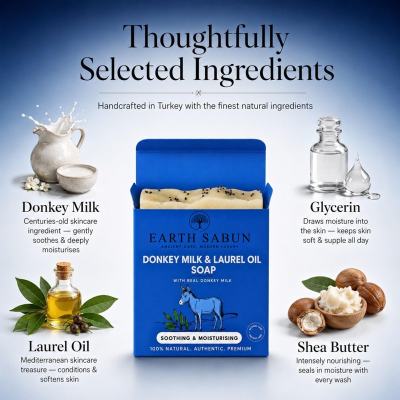 Earth Sabun Donkey Milk & Laurel Oil Soap Bar –