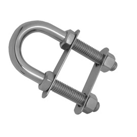SeaLux Marine Boat Bow Eye Stern Eye U Bolt Tie Down 1/2" Stock, 4-1/4" Overall Length, 2-1/2" Thread Length with Hex Nuts and washers-SL875062