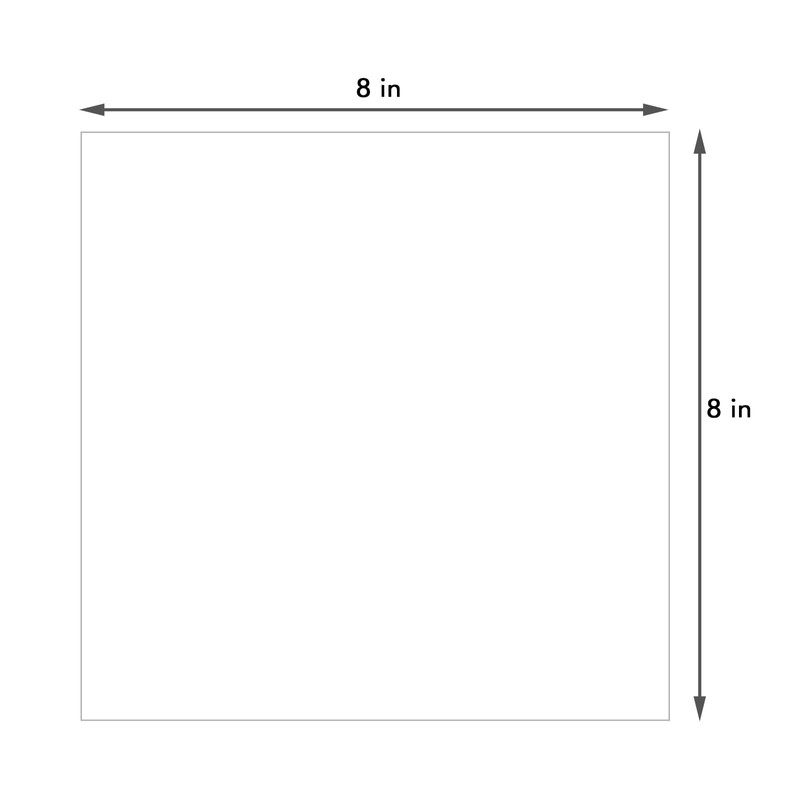 Somime 25 Pack Backing Boards Only - 8x8 Uncut White