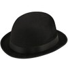 Charlie Chaplin Unisex Black Velour Bowler Hat Fancy Dress Accessory